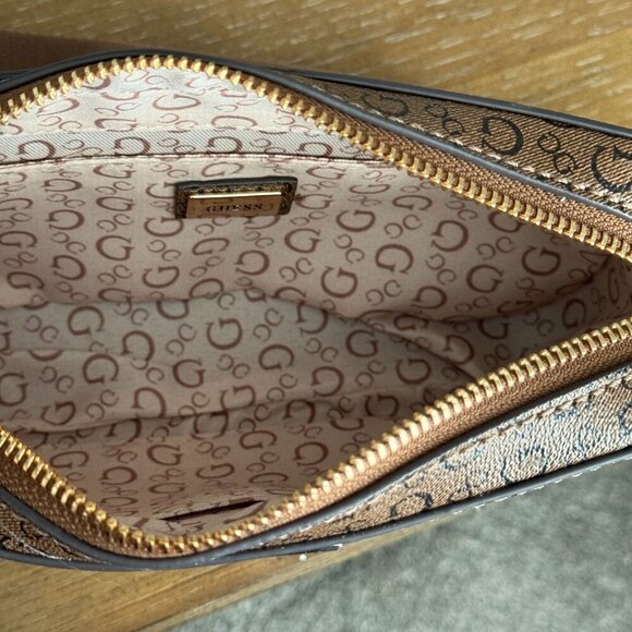 Guess Brown Logo Crossbody Handbag NWT - Picture 7 of 11